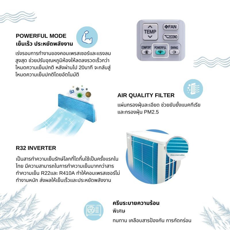 เครื่องปรับอากาศ DAIKIN 13000ฺ BTU