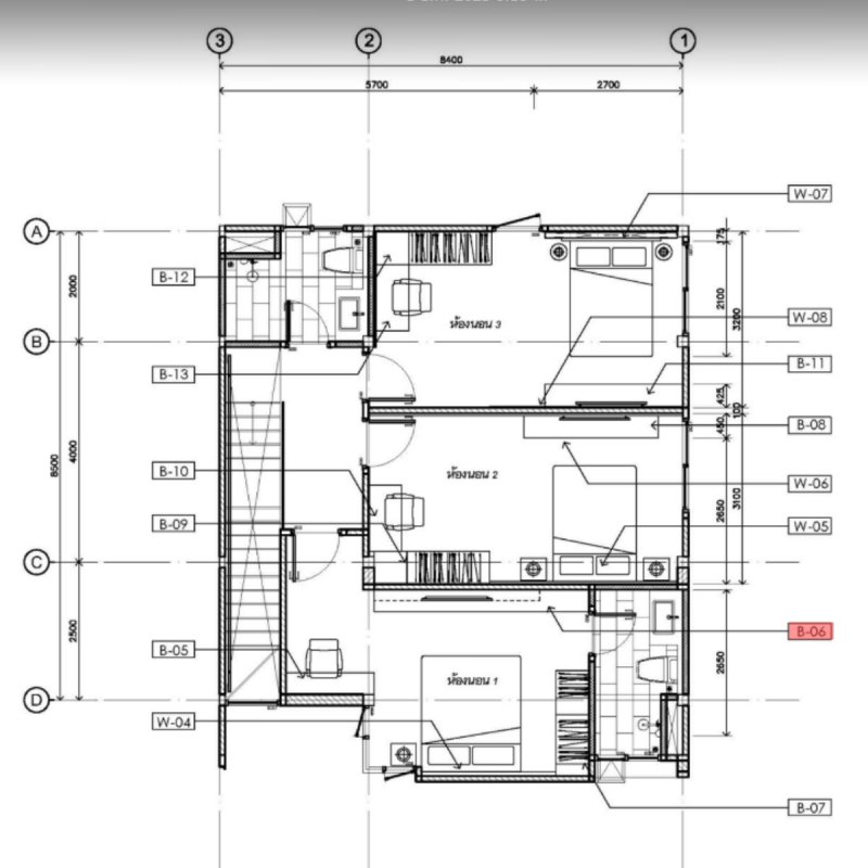 B-06 ชุดทีวีห้องนอน 1 ชั้น 2