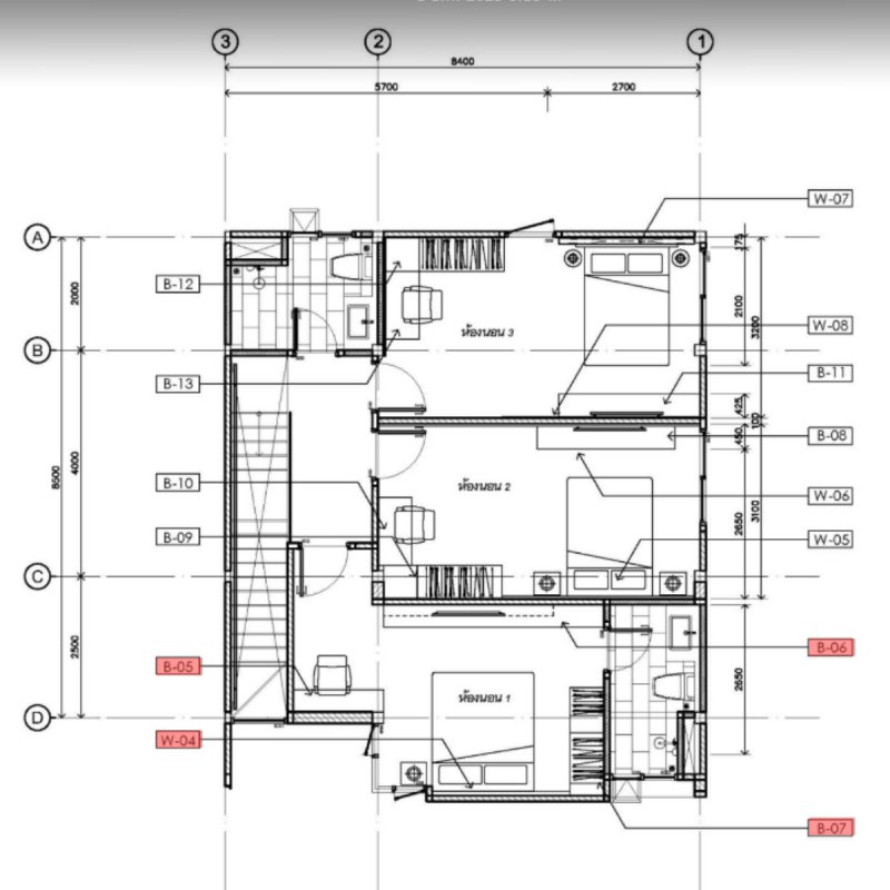 ชั้น 2 ห้องนอน 1